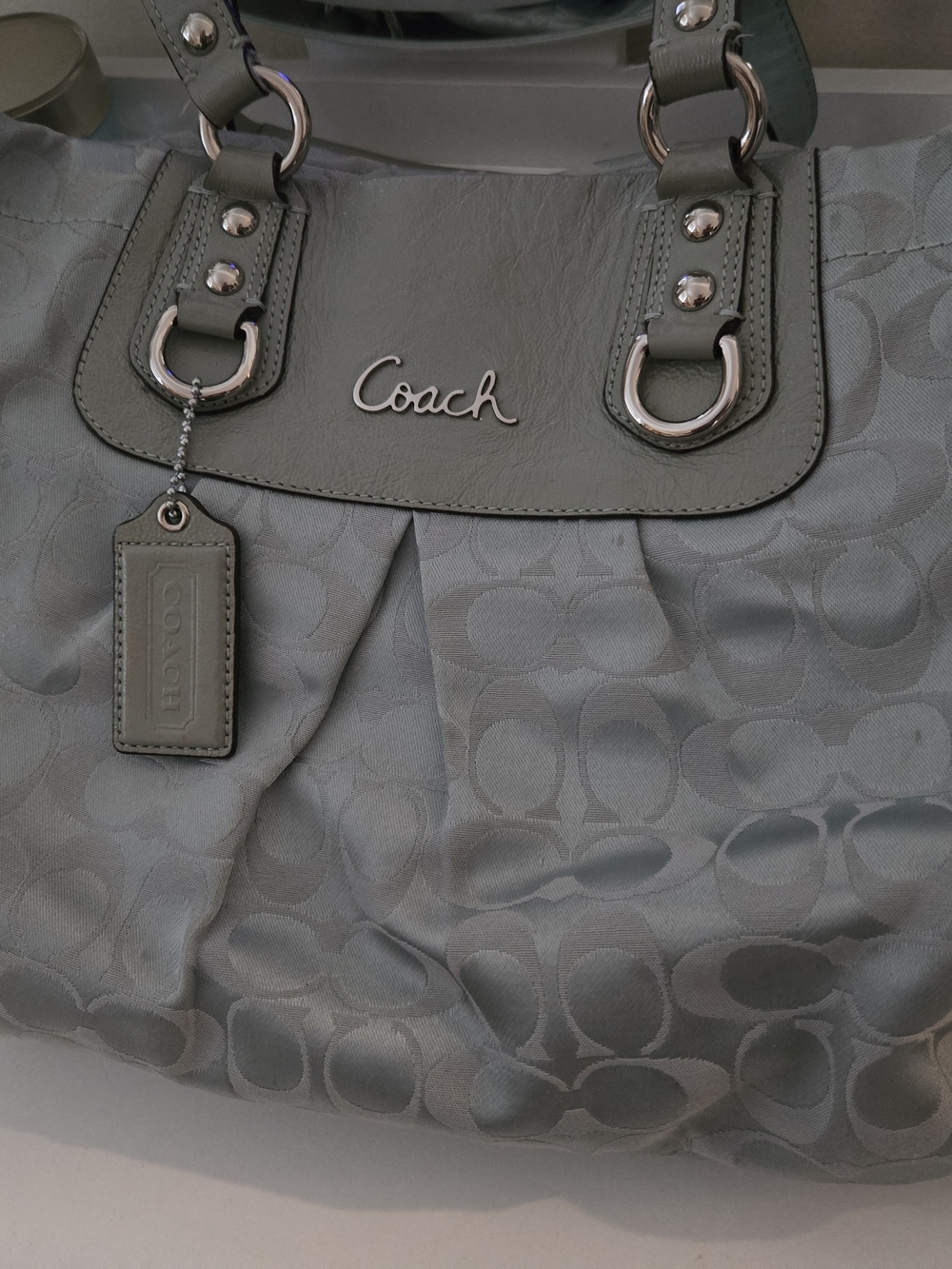 Coach Y2k Signature Sateen Satchel in Crystal
